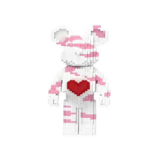 Pink Zebra Heart Bear