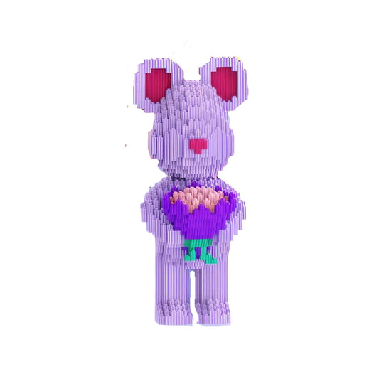 Purple Bear with Roses